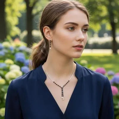 Funky New Desing Crystal Necklace Set Wedding Party Wear