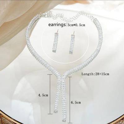 Modern Design Silver Plated Necklace Set