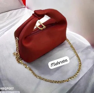 Girl's PU Leather Plain Shoulder Bag