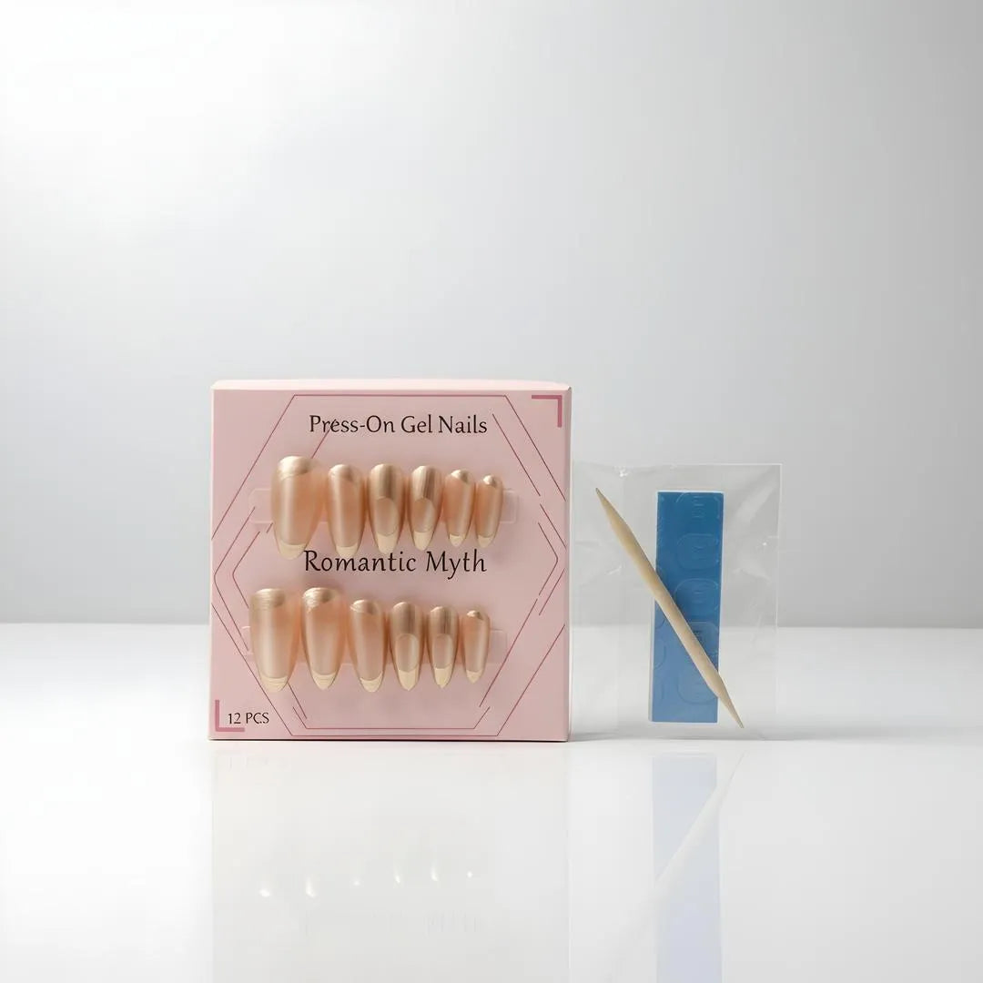 12 Pcs Premium Press-On Nails Set Stylish, Reusable & Easy to Apply