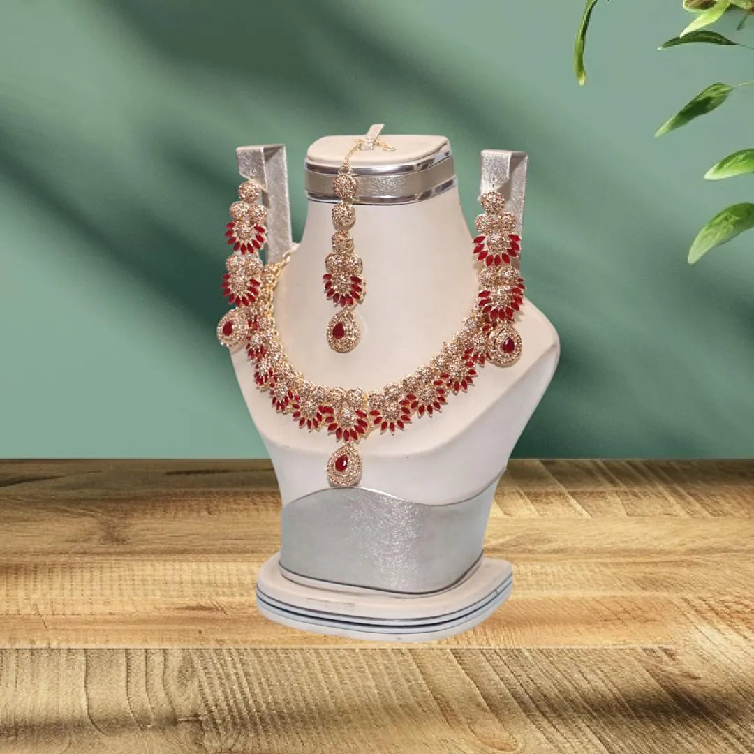 Funky Zarcon Crystal Zarcon Bridal Set New Style Wedding Party Wear