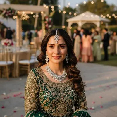 Funky Zarcon Crystal Zarcon Bridal Set New Style Wedding Party Wear