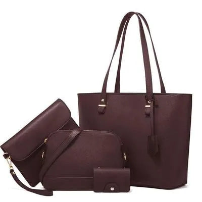 Women's PU Leather Plain Shoulder Bag