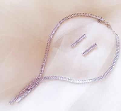 Modern Design Silver Plated Necklace Set