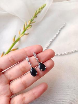 Modern Design Silver Plated 3 Pcs Gemstone Pendant Set for Women