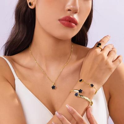 Gold Plated Necklace And Bracelet Set