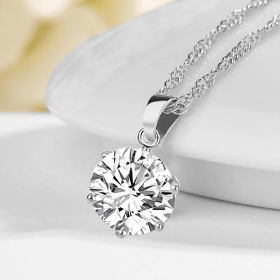 Silver Plated Zircon Necklace Set