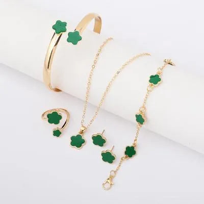 Gold Plated Necklace And Bracelet Set