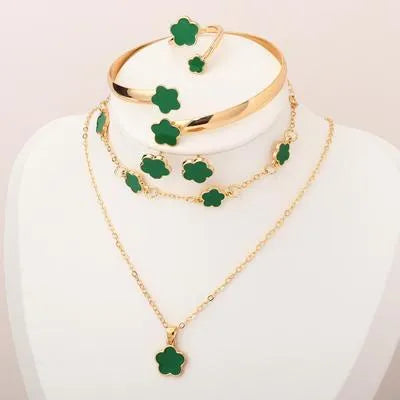 Gold Plated Necklace And Bracelet Set