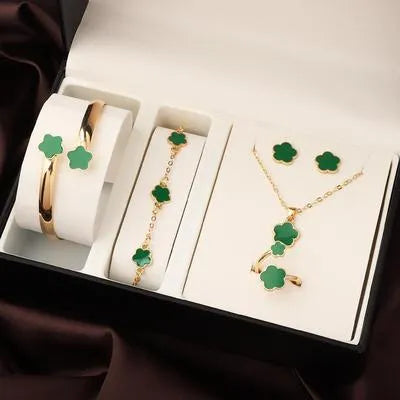 Gold Plated Necklace And Bracelet Set