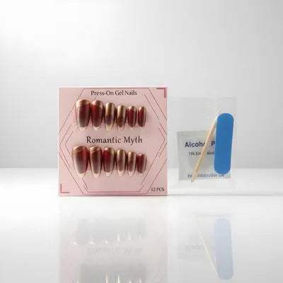 12 Pcs Premium Press-On Nails Set Stylish, Reusable & Easy to Apply