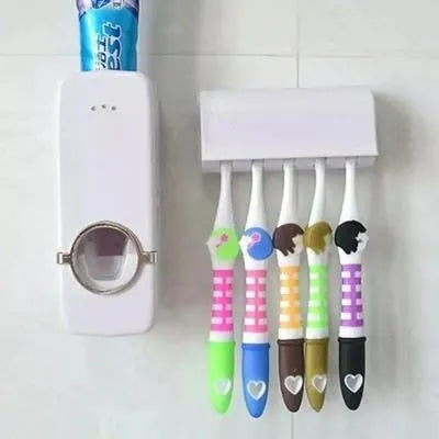 Toothpaste Dispenser And Brush Holder
