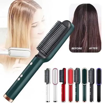 2 in 1 Hair Straightener and Curler -Professional Hair Straightener Brush and Comb for Salon-Quality Results – Hair Style Accessories for Girls