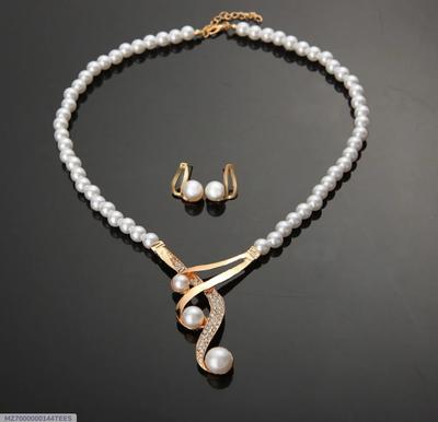 Premium Gold Plated Pearl Artificial Set
