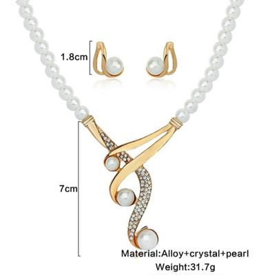Premium Gold Plated Pearl Artificial Set